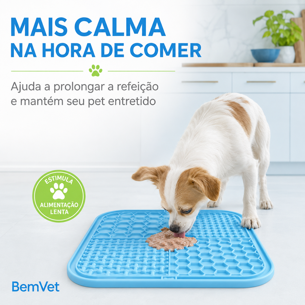 Tapete Interativo de Alimentação Lenta — Fim da Comida Engolida em 2 Segundos