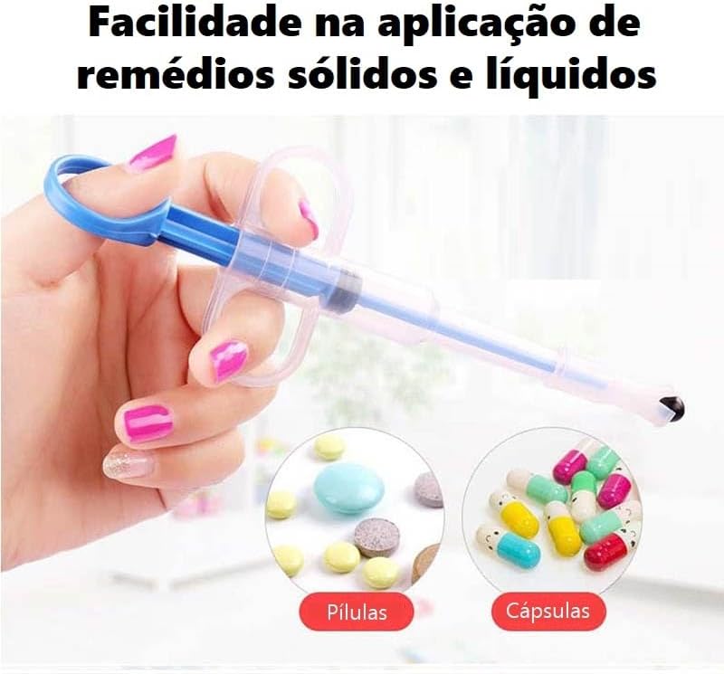 Aplicador Seringa Pet — Dê Remédio ao Seu Pet Sem Luta (Sólido e Líquido)
